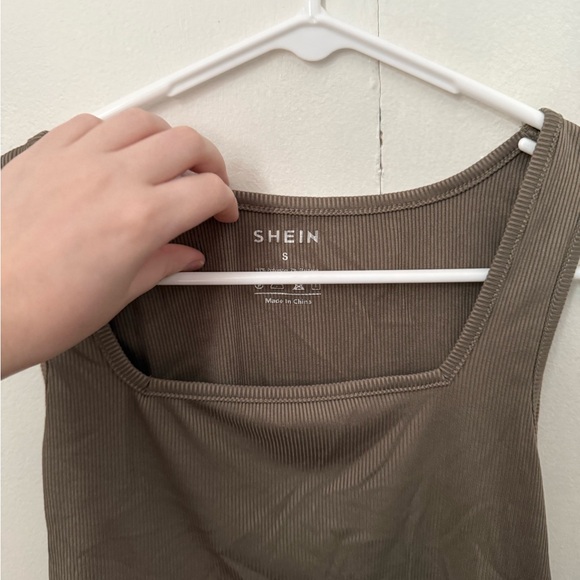 SHEIN Brown Ribbed Tank Top Small - Picture 3 of 3